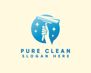 Sparkling Squeegee Cleaning Sanitation  logo design