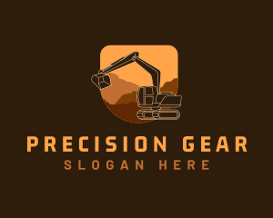 Excavator Equipment Construction logo