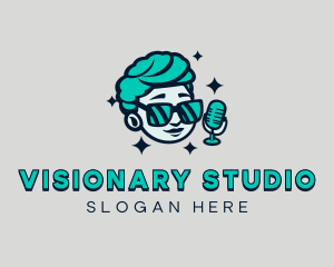 Audio Podcasting Microphone logo
