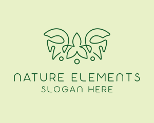 Nature Tiara Crown logo design