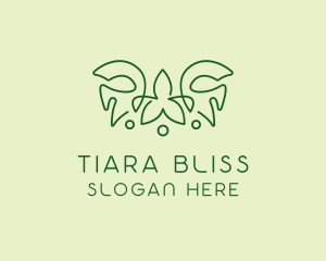 Nature Tiara Crown logo design