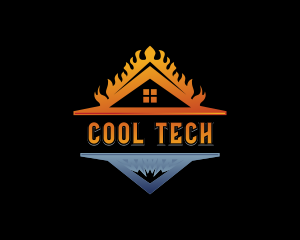 HVAC Cool Ventilation logo design