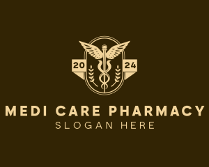 Pharmacy Medical Caduceus  logo design