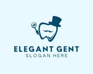 Dental Tooth Gentleman logo