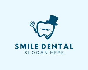 Dental Tooth Gentleman logo design