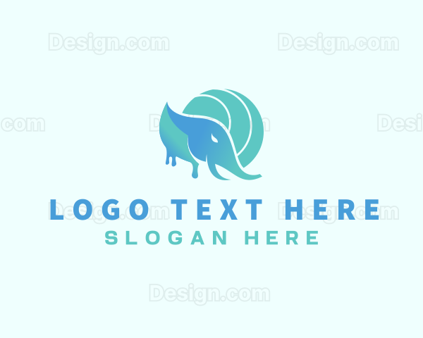 Elephant Animal Mammal Logo