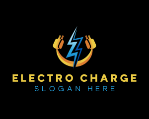 Lightning Plug Energy logo design