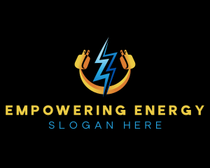 Lightning Plug Energy logo design