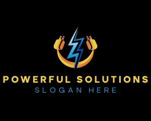 Lightning Plug Energy logo design