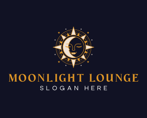 Sun Moon Astronomy logo design