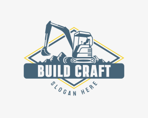 Contractor Mountain Excavator  logo design