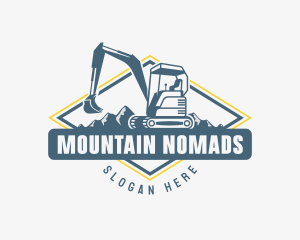 Contractor Mountain Excavator  logo design