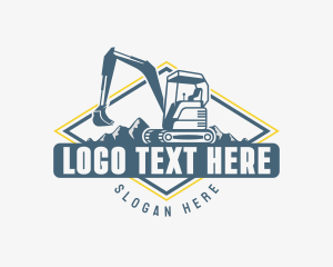 Excavation - Contractor Mountain Excavator logo design