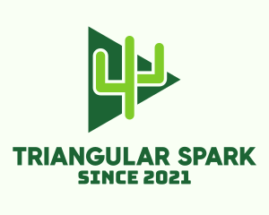 Green Cactus Triangle logo