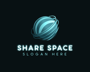 Technology Sphere Globe logo design