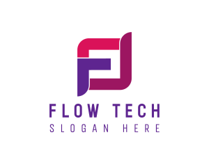 Tech Letter F logo design