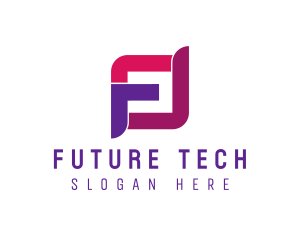 Tech Letter F logo design