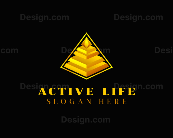 Pyramid Jewel Luxury Logo