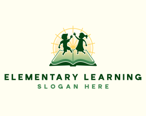 Children Book Learning logo design