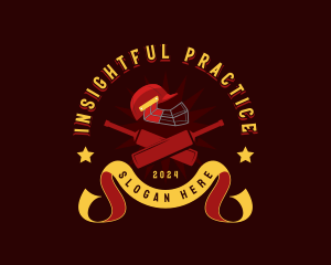 Sports Cricket Helmet logo