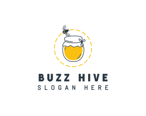 Natural Honey Bee Jar  logo