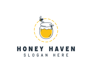 Natural Honey Bee Jar  logo