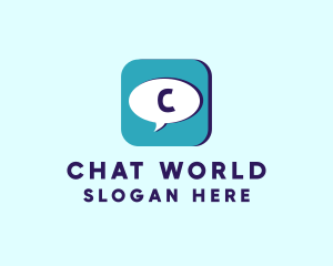 Chat Bubble Application logo design