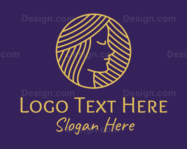 Pretty Gold Lady Logo