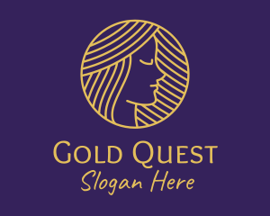 Pretty Gold Lady  logo design