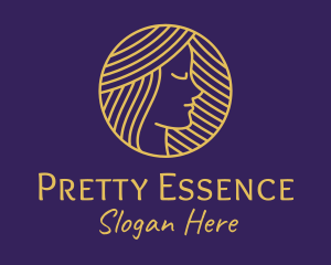 Pretty Gold Lady  logo