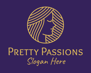 Pretty Gold Lady  logo