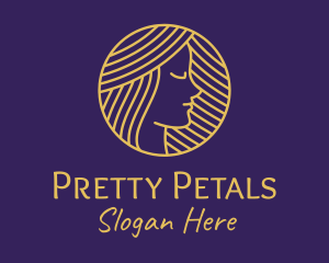 Pretty Gold Lady  logo