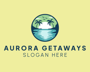 Tropical Beach Getaway logo design