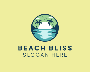 Tropical Beach Getaway logo design