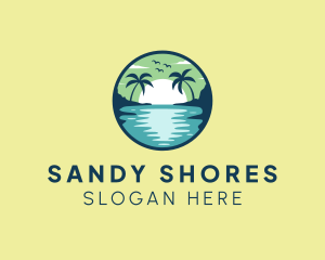 Tropical Beach Getaway logo design