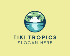 Tropical Beach Getaway logo design