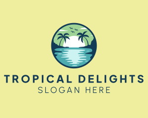 Tropical Beach Getaway logo design