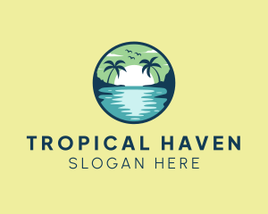 Tropical Beach Getaway logo design