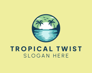 Tropical Beach Getaway logo design