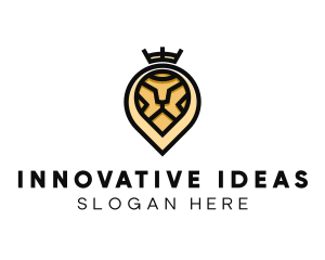 Deluxe Crown Lion logo design