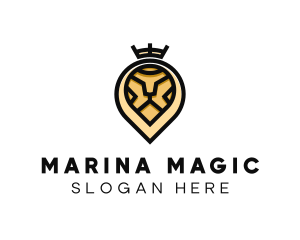 Deluxe Crown Lion logo design