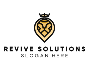 Deluxe Crown Lion logo design