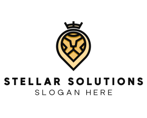 Deluxe Crown Lion logo design