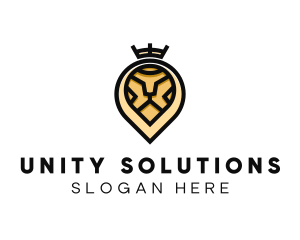 Deluxe Crown Lion logo design