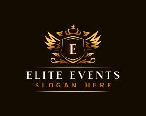 Wings Crown Event logo design