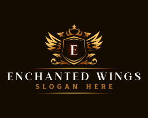 Wings Crown Event logo design