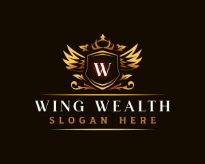 Wings Crown Event logo design