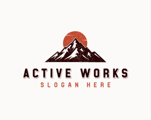 Outdoor Peak Mountain Adventure logo design