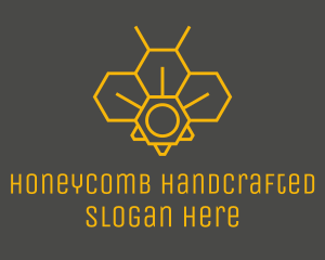 Yellow Honeycomb Outline logo