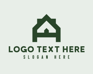 Geometric House Letter A  logo